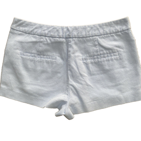 Zara Basic Women's M LIGHT BLUE Short Shorts Side Seam Pockets Textured Cotton - Picture 2 of 8